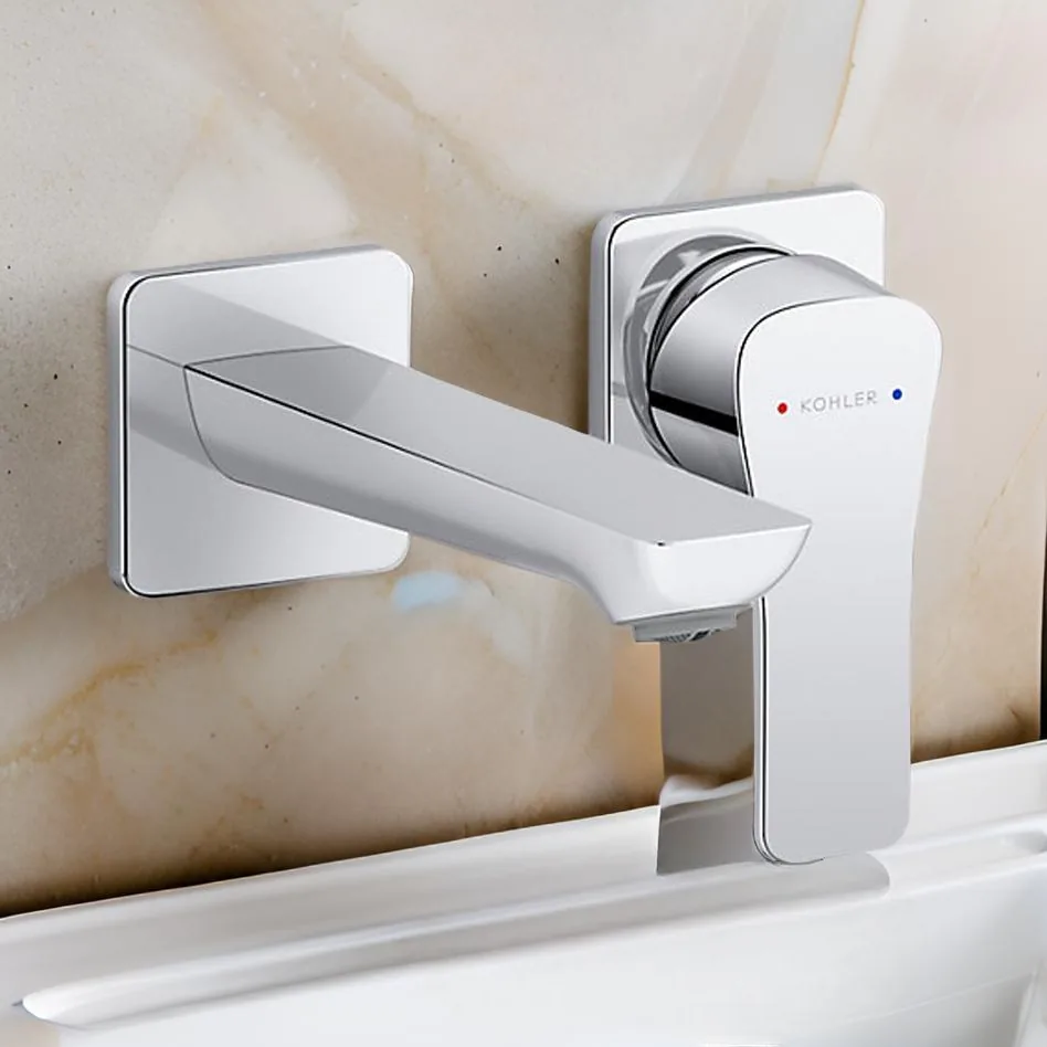 Kohler Fore Tri Single Control Wall Mount Lav Faucet, single lever basin mixer
